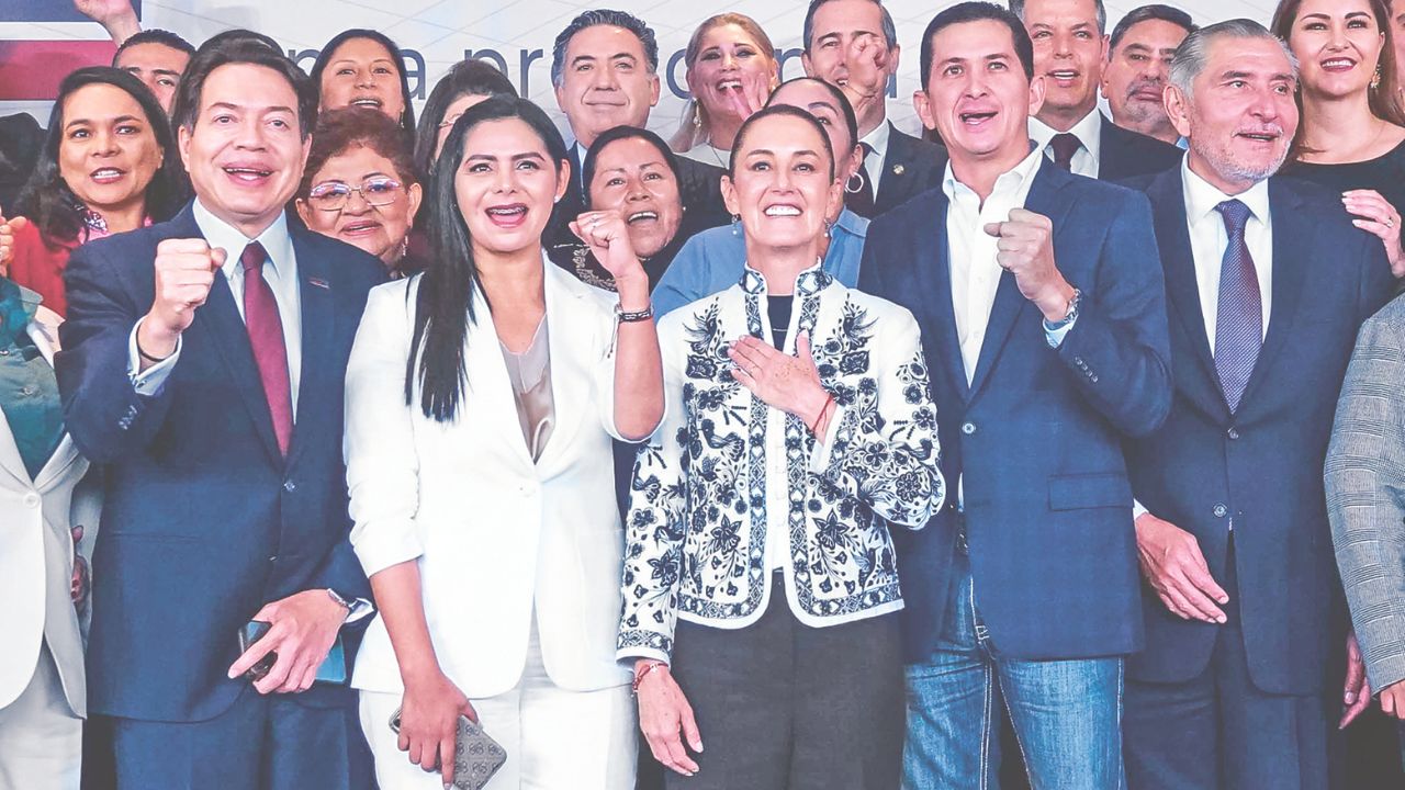 Plenaria. Claudia Sheinbaum durante la Primera Reunión del Grupo Parlamentario de Morena en el Senado.