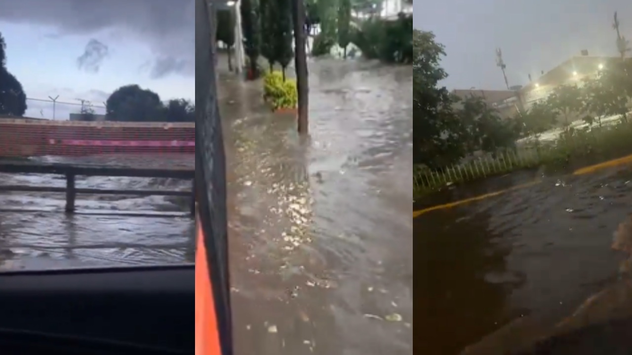 Las fuertes lluvias de este miércoles en el Valle de México afectaron el Río de los Remedios en Naucalpan, mismo que se desbordó.