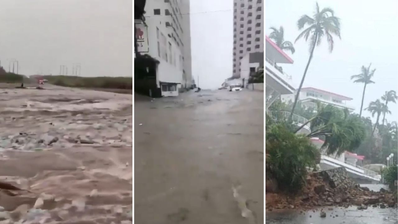 Acapulco bajo el agua, así fue el paso del huracán John