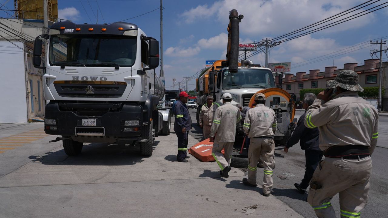 Sacmex acude a Chalco y Ecatepec para sumar esfuerzos contra anegaciones