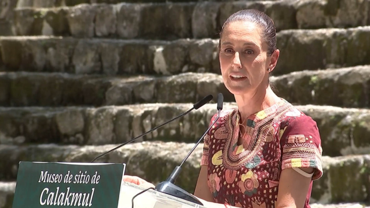 Claudia Sheinbaum en Calakmul