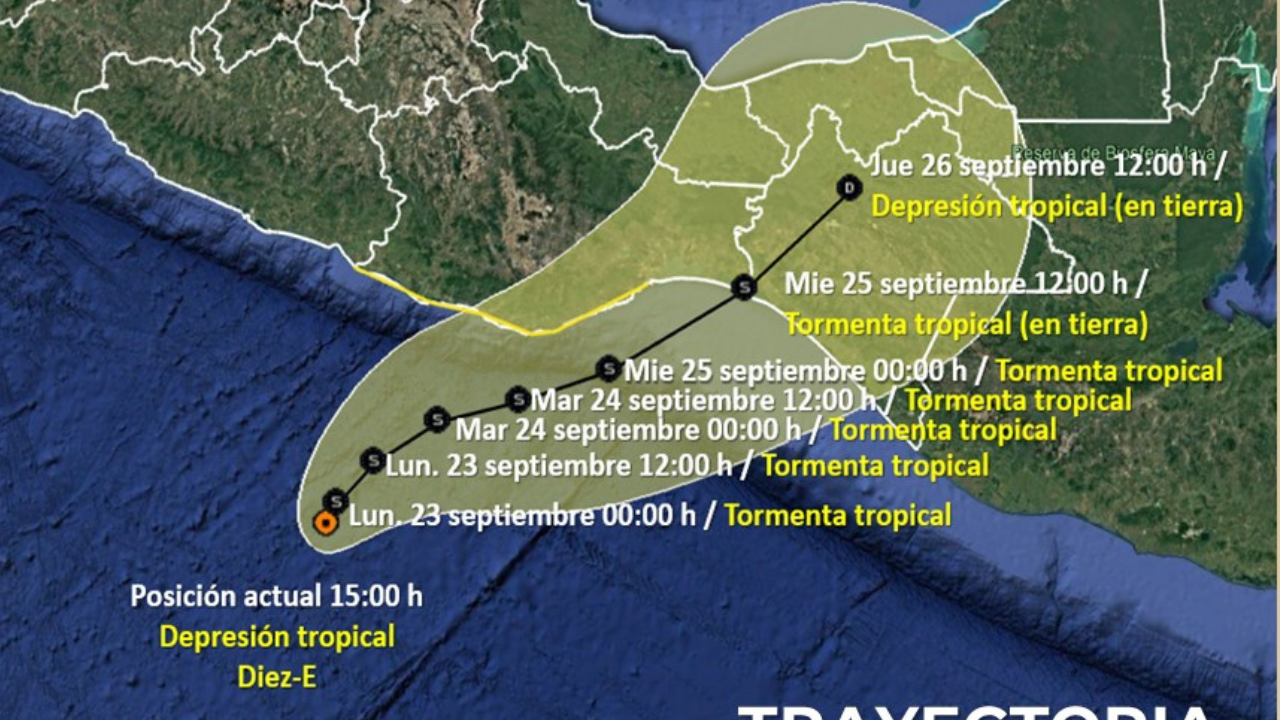 depresión tropical Diez-E