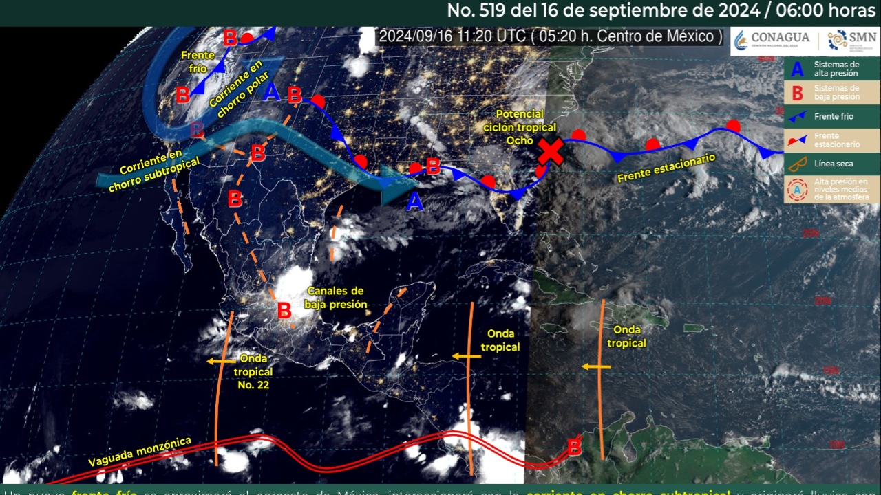 Foto: X@conagua_clima/ Servicios Meteorológico Actuales