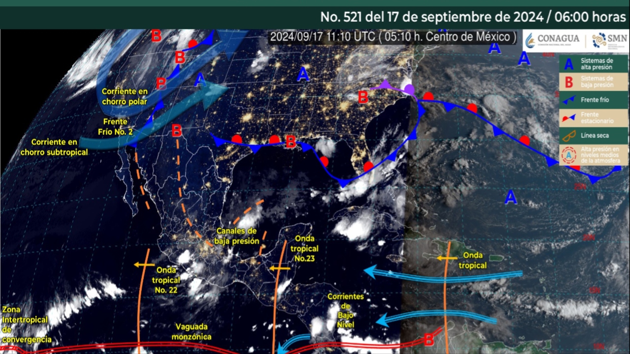 Foto: X@conagua_clima/ Servicios Meteorológico Actuales