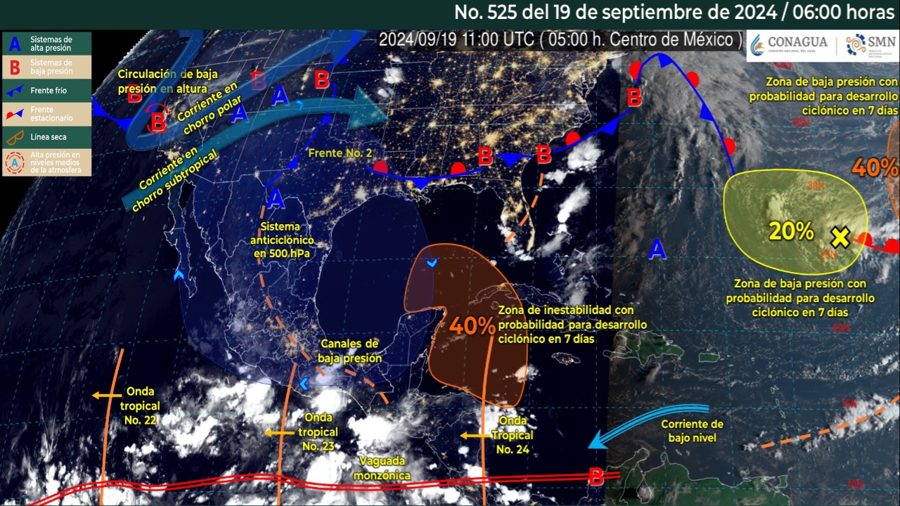 Foto: X@conagua_clima/ Servicios Meteorológico Actuales