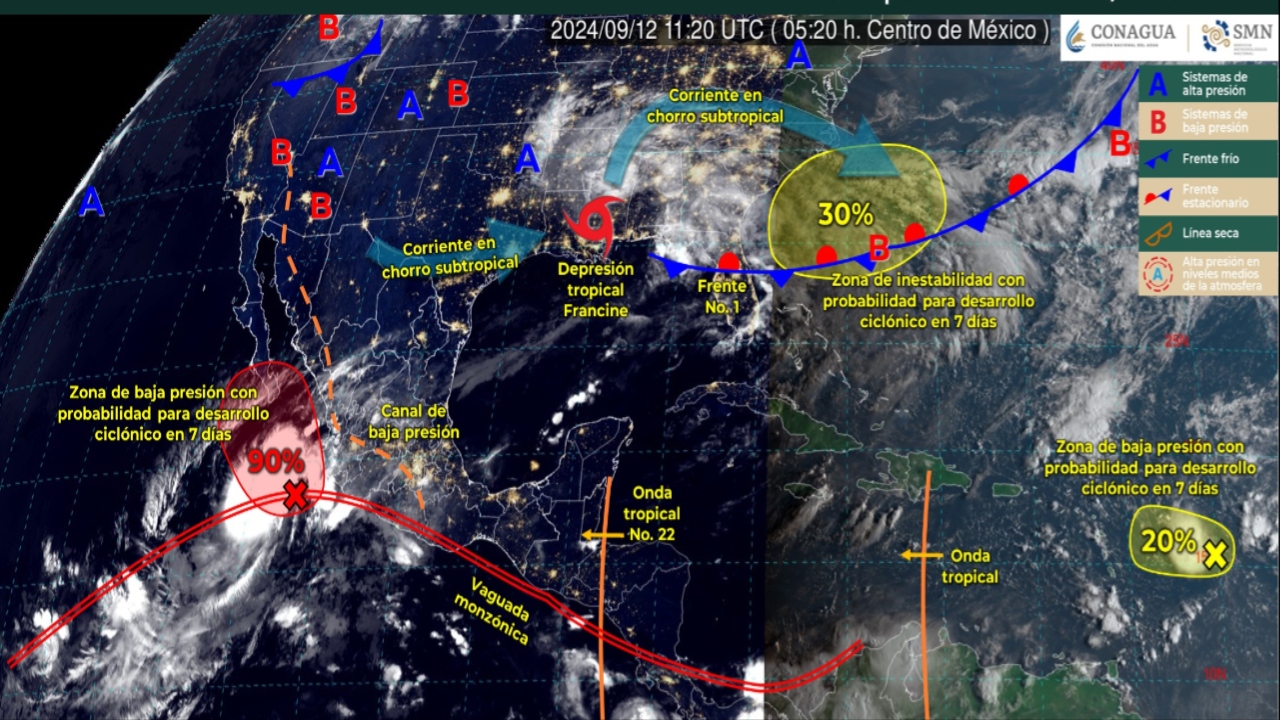 Foto: X@conagua_clima/ Servicios Meteorológico Actuales