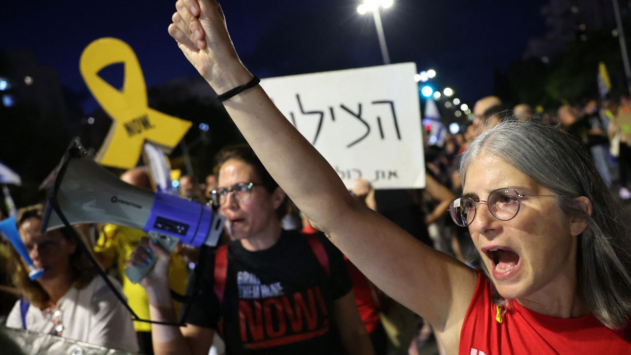 CRISIS. Las tensiones internas desataron manifestaciones en las principales ciudades de Israel para presionar por una tregua.