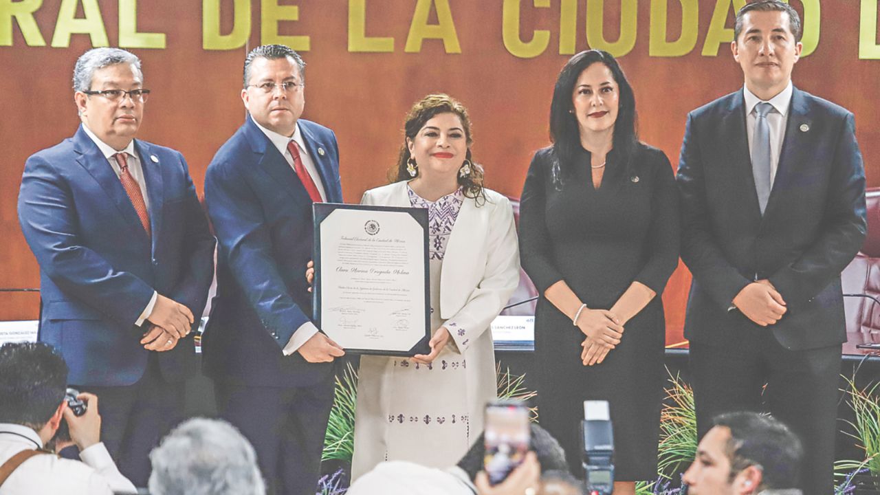 Discurso. La morenista aseguró que su administración será feminista y buscará reivindicar la capital como un espacio incluyente, democrático y diverso.