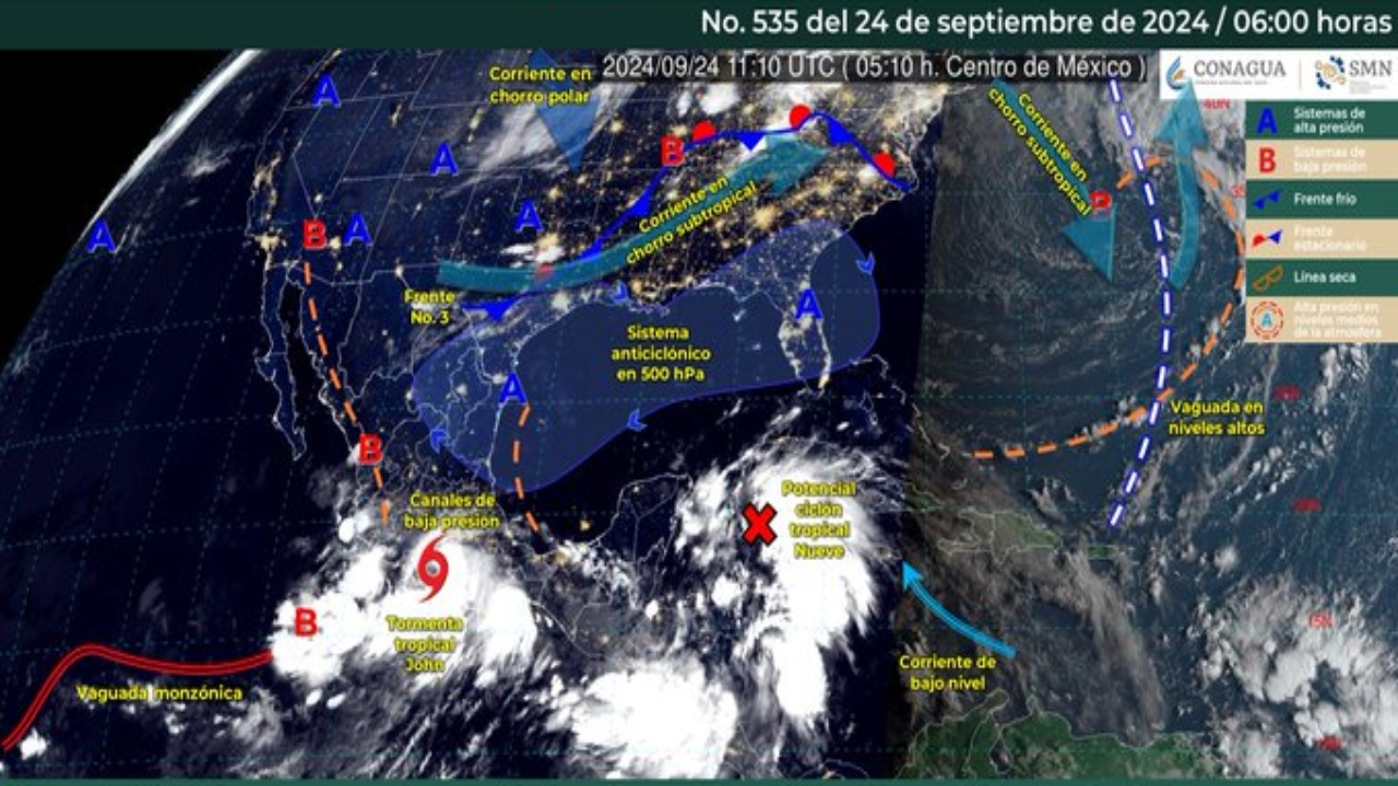 Foto: X@conagua_2/ Servicios Meteorológicos Actuales