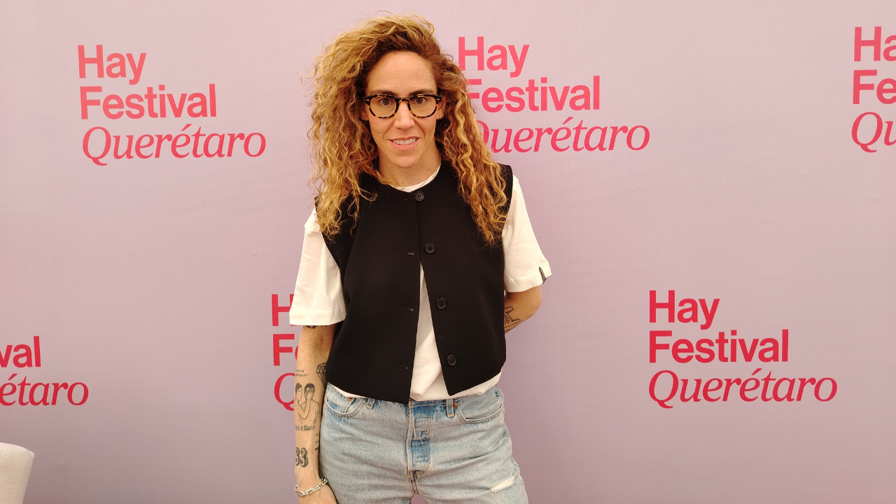 Amalia Andrade retratada en la terraza del Gran Hotel de Querétaro.