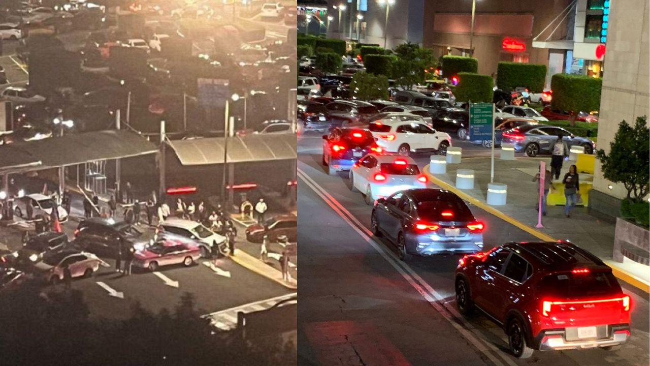 Bloquean accesos y salidas del Centro Comercial Santa Fe; clientes quedan atrapados