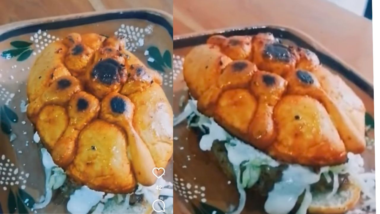 Crean el 'Pambamuerto' la fusión "perfecta" entre un pan de muerto y el clásico pambazo