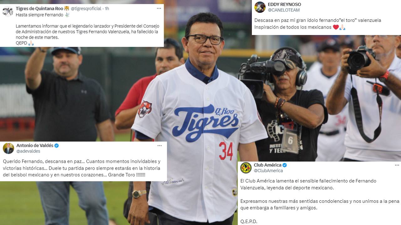 Tras el deceso de Fernando Valenzuela, el deporte mexicano se unió a las condolencia en las redes sociales