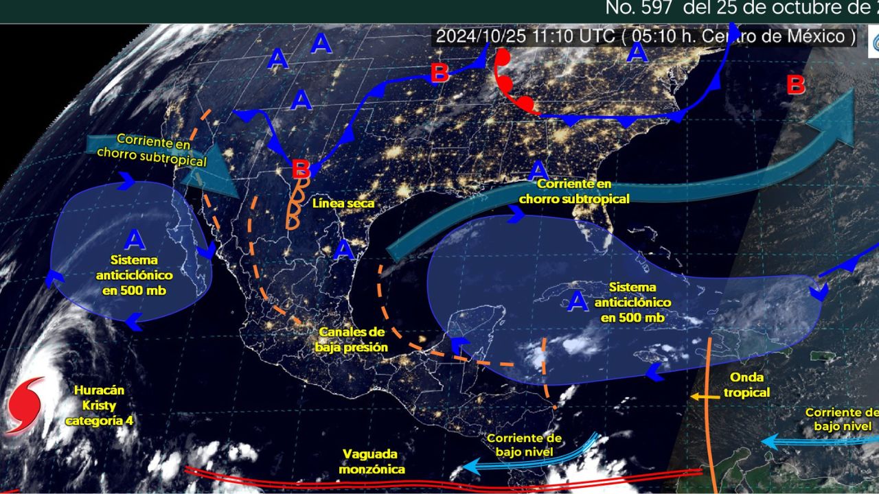 Imagen interpretada del clima en México