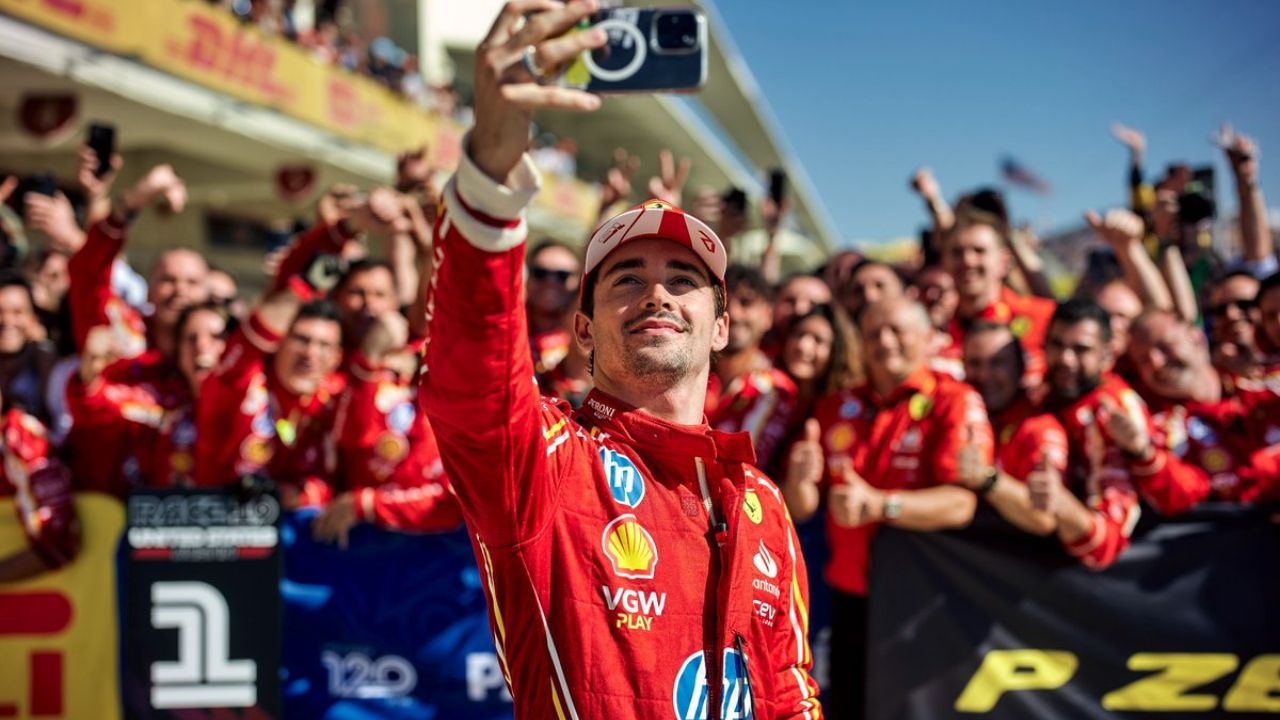 Ferrari puso fin a la marca de tres victorias que sostenía Red Bull con Max Verstappen en EU de tres años consecutivos con el neerlandés en el primer lugar