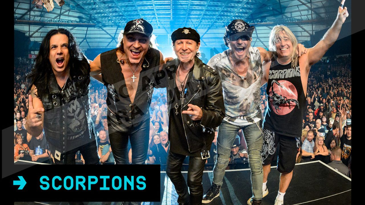 Flyer de Scorpions en Vive Latino