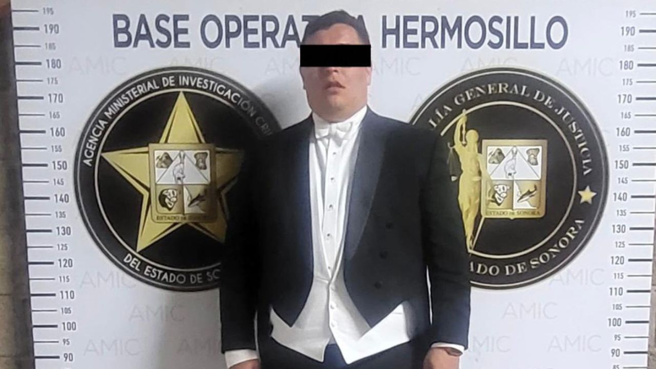 Vestido de novio, detienen en plena boda a Manuel “N” por presuntamente defraudar a 28 adultos mayores en Sonora