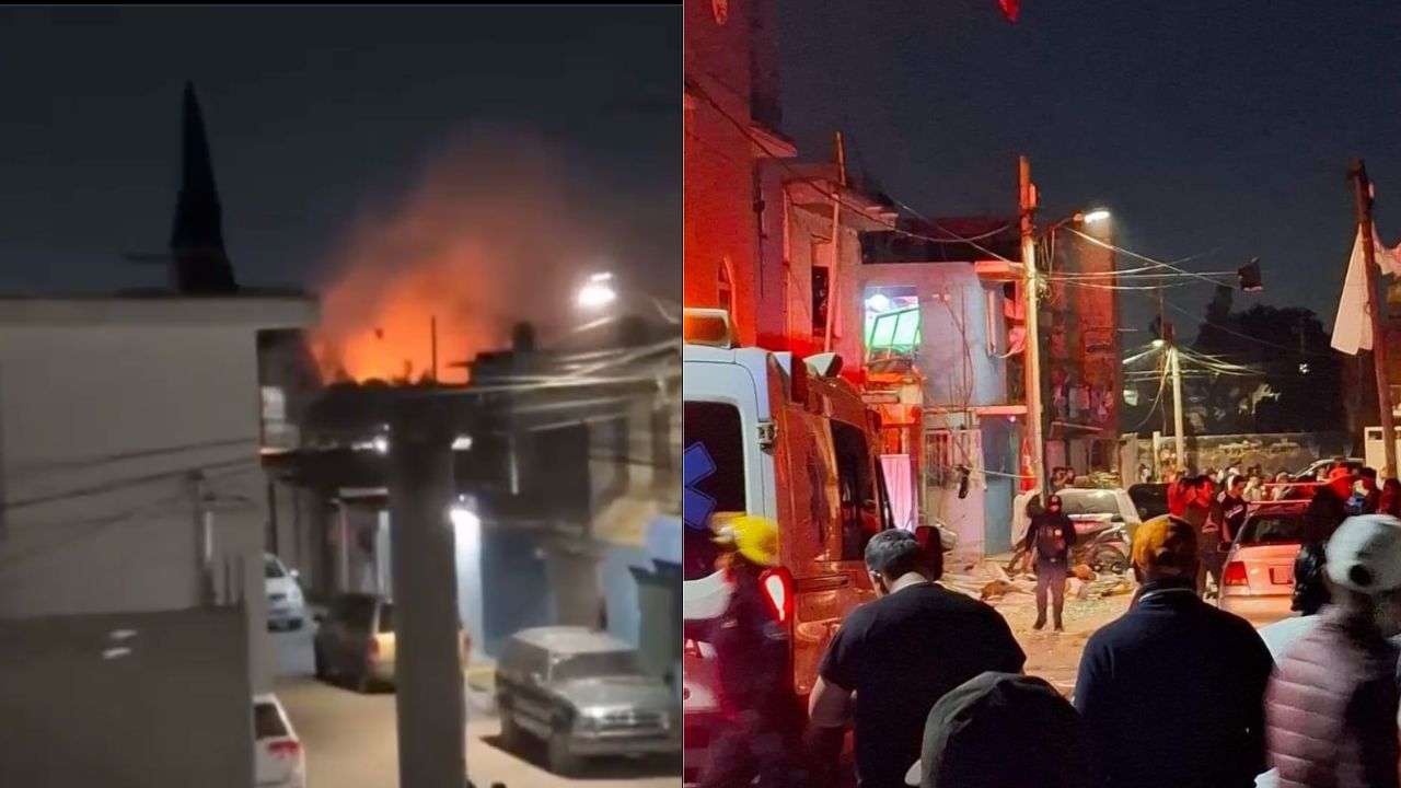 La noche de este viernes 8 de noviembre se registró una explosión por posible acumulación de gas en un domicilio ubicado en Tultepec, Edomex.