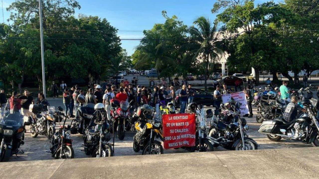 MALESTAR. Los motociclistas marcaron su rechazo a la Ley Chaleco desde el principio.