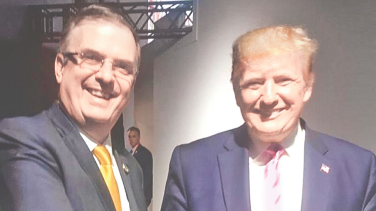 Marcelo Ebrard y el republicano Donald Trump. 