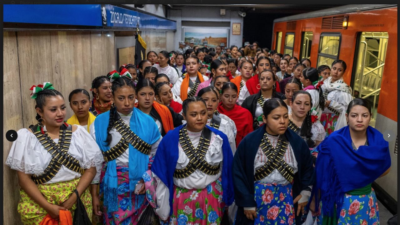 Desfile. Elementos del Ejército mexicano comenzaron la marcha en el metro Cuatro Caminos, donde se ofreció un servicio especial para los soldados que participaron en el desfile conmemorativo al 114 Aniversario de la Revolución mexicana.