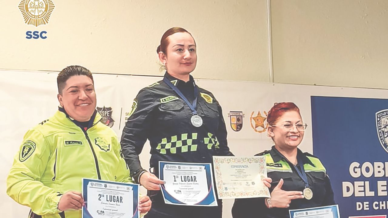 Triunfo. Las policías de la subsecretaría de Tránsito se llevaron las medallas de oro, plata y bronce.