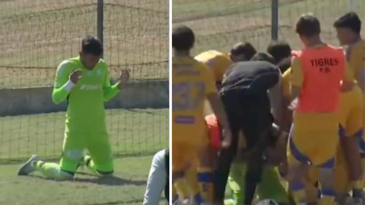 El portero de Tigres Sub 19, César Elian González, recibió en pleno partido la trágica noticia del fallecimiento de su padre.