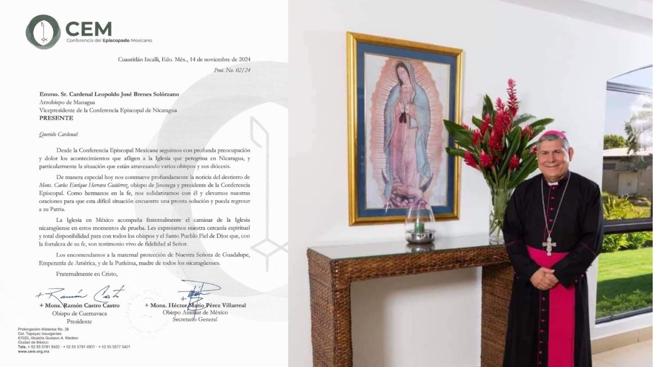 El presidente de la CEM externó la preocupación de la Iglesia católica mexicana por el destierro de monseñor Carlos Enrique Herrera.