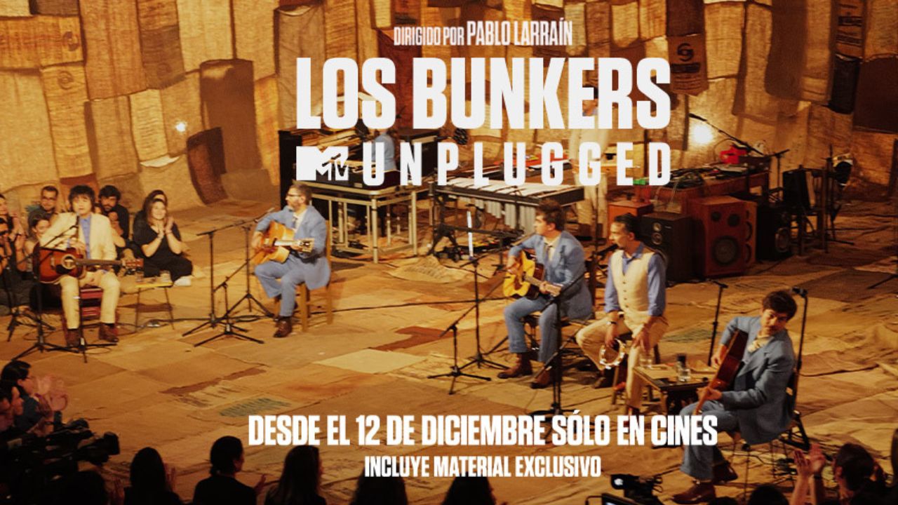 La banda de rock chilena Los Bunkers anunció que la versión extendida de su concierto MTV Unplugged se podrá ver en cines mexicanos.