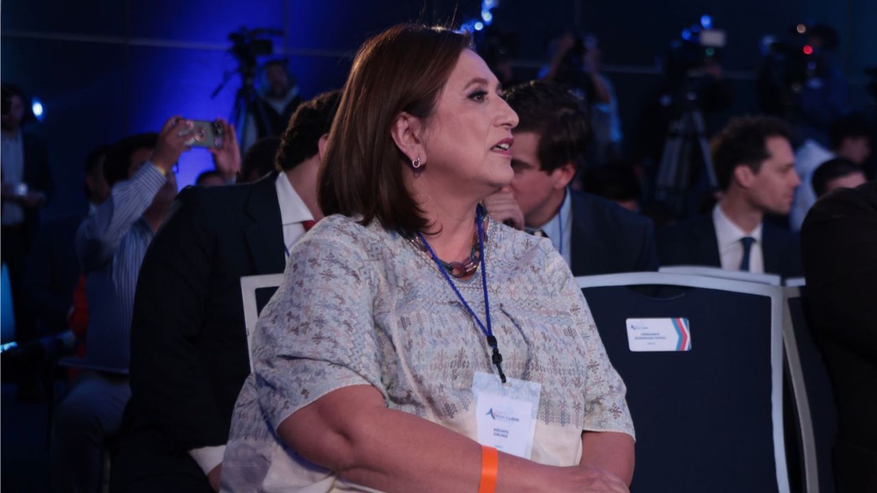 La ex candidata presidencial, Xóchitl Gálvez durante el Foro America Libre.