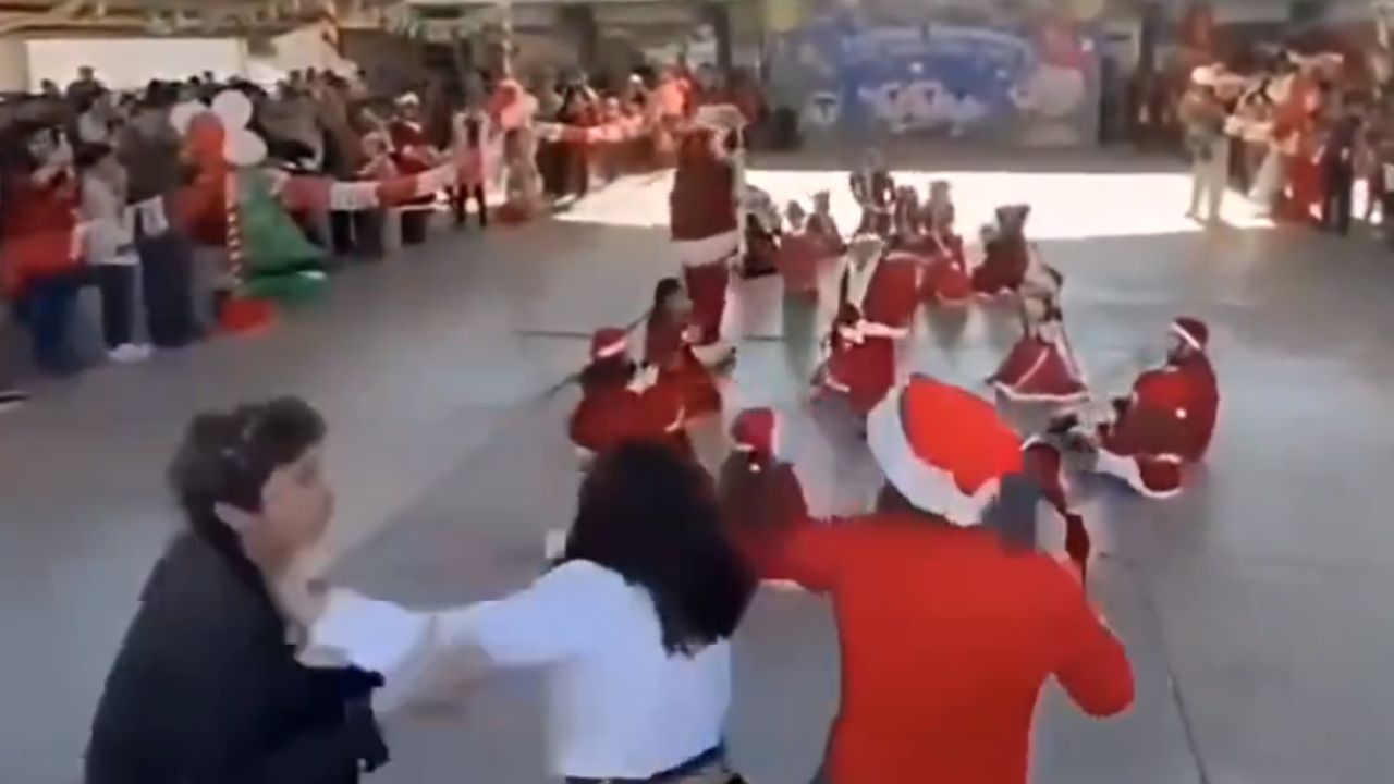 Madres protagonizan pelea durante festival navideño en Mexicali 