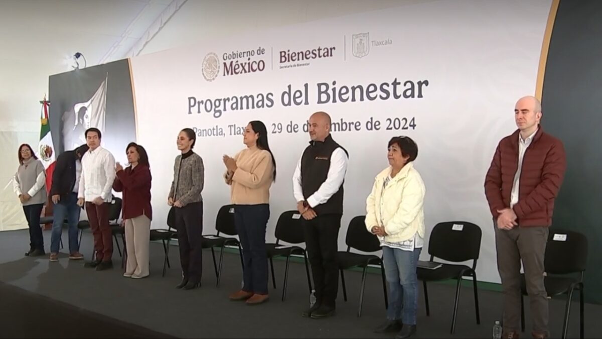 Sheinbaum durante visita a Tlaxcala