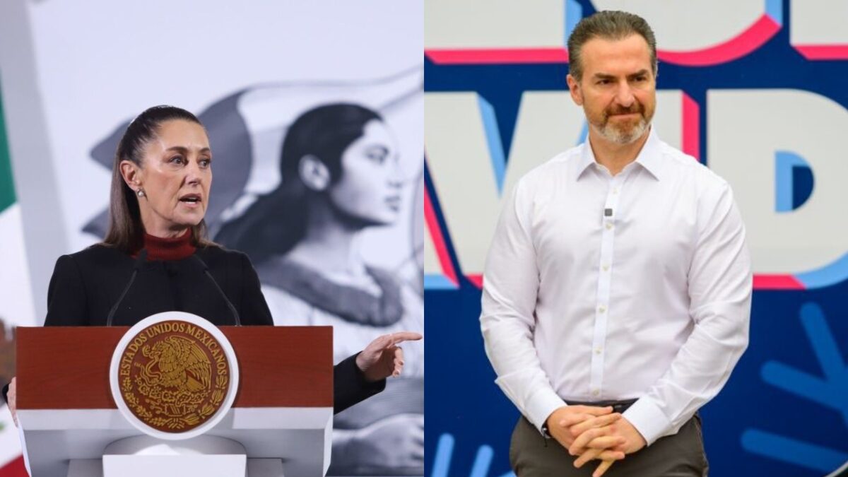 Claudia Sheinbaum y Adrián de la Garza.