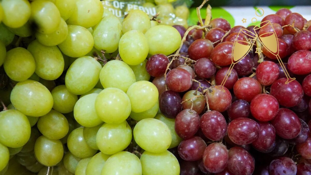 Racimos de uvas para fin de año.