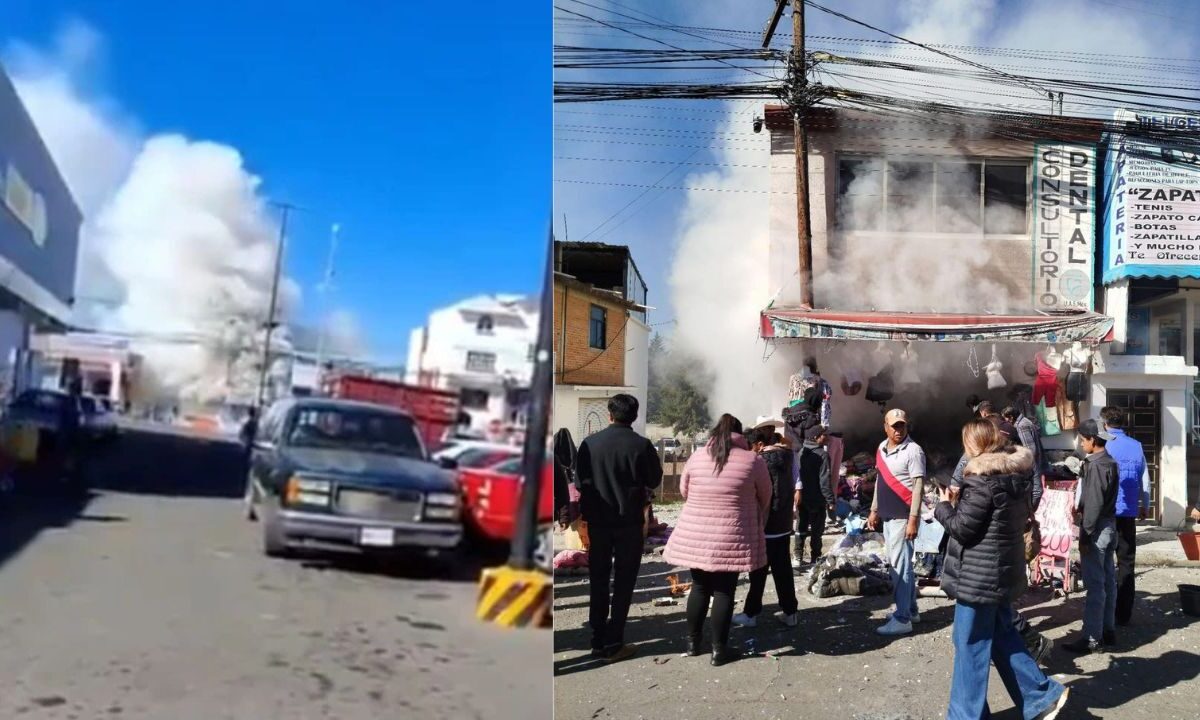 Explosión de pirotecnia ocurrida en Villa Victoria, Edomex.