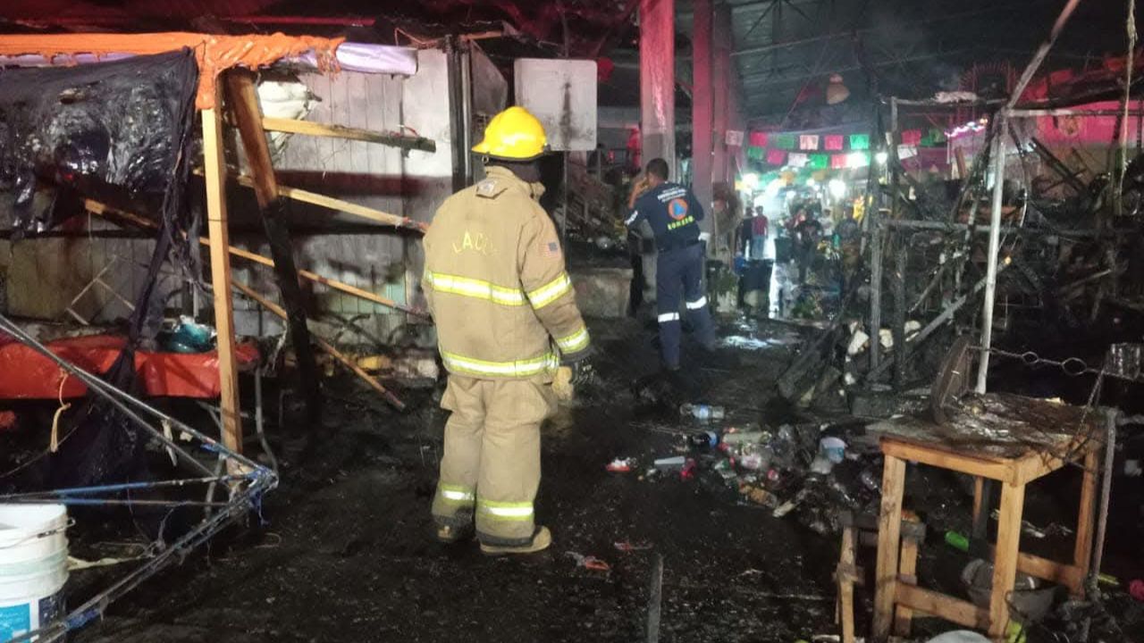 Incendio en el mercado central de Acapulco