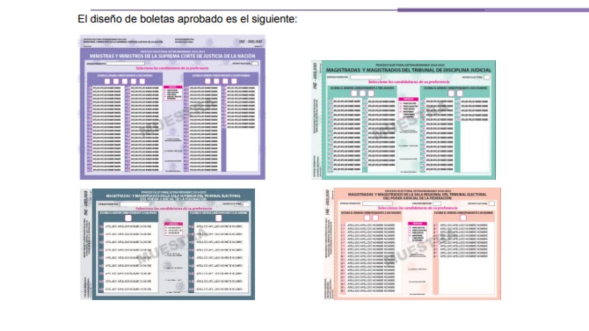 diseño de boletas para la elección judicial