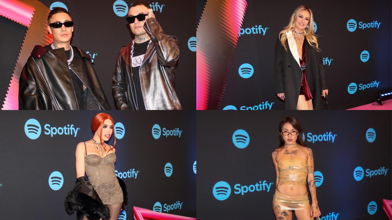 Celebridades como Alemán, Gera MX, María José, Yeri Mua, EMJAY, entre otros en la Gala de fin de año de Spotify.