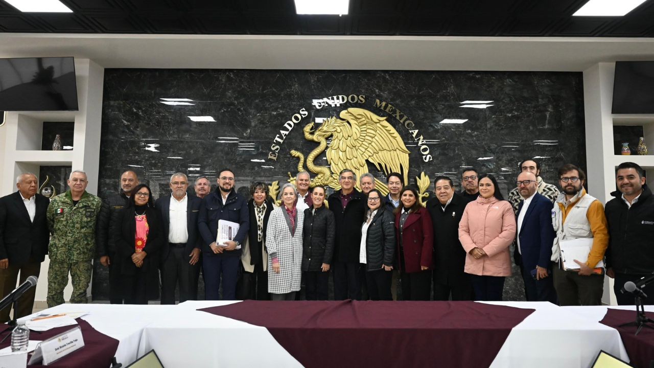 Claudia Sheinbaum en reunión con el gobernador de Tamaulipas y su Gabinete