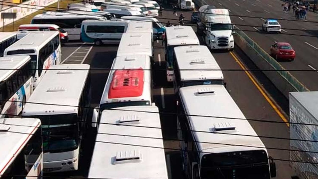 Bloqueo de transportistas mexico pachuca