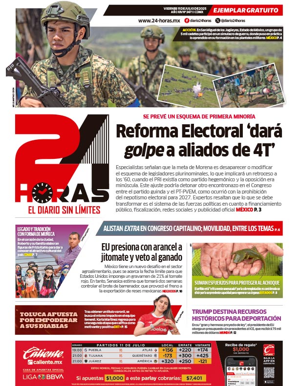 Portada 24 Horas impreso
