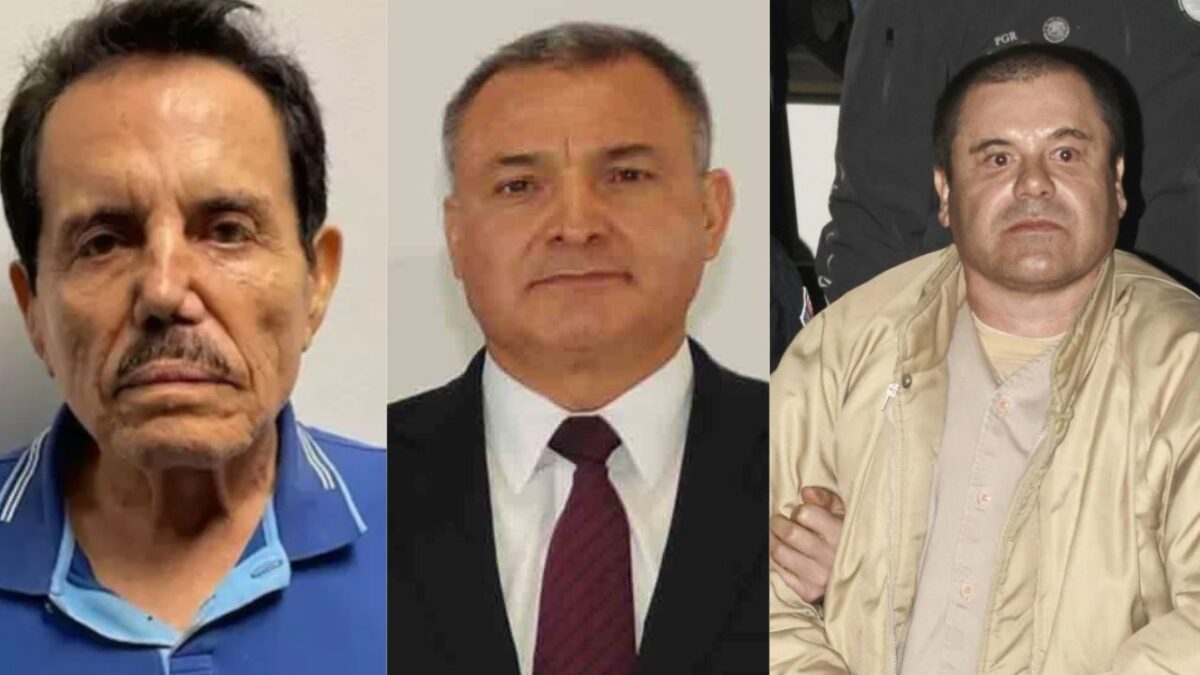 Ismael "El Mayo" Zambada, García Luna y "El Chapo" Guzmán.