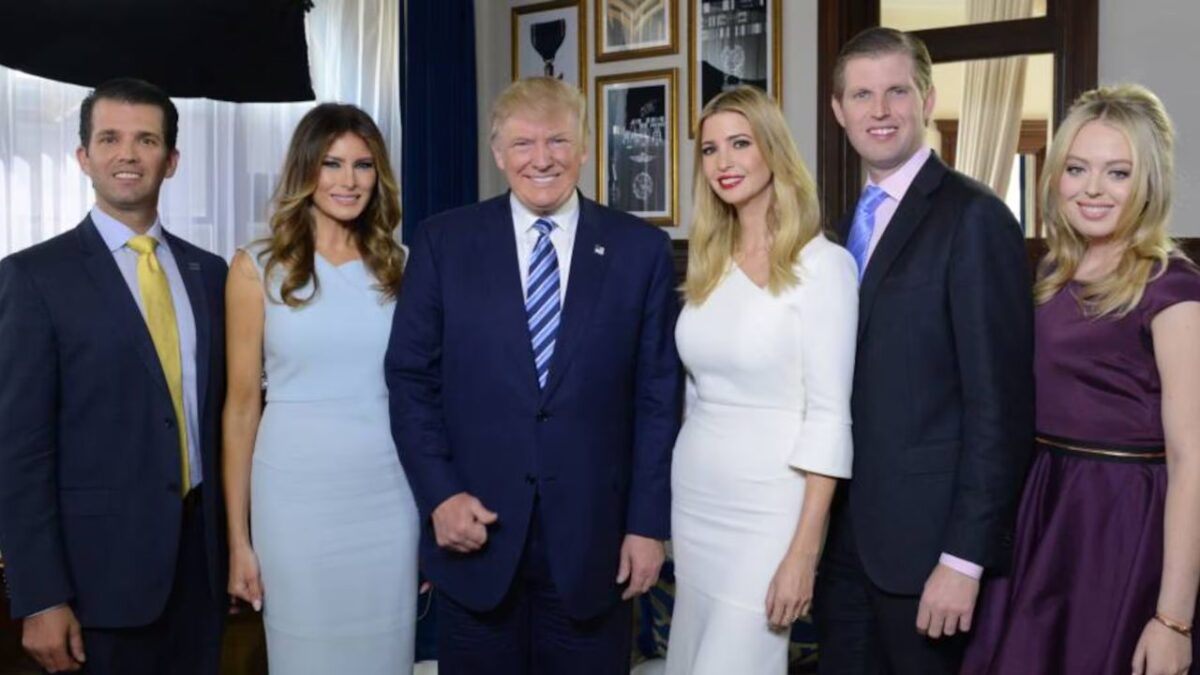 Donald Trump Jr, Ivanka Trump, Eric Trump, Tiffany Ariana Trump y Barron Trump son los 5 hijos del presidente de EU.