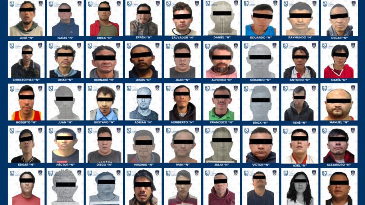 La FGJCDMX informó que las 58 personas detenidas por robo quedaron a disposición de los jueces de control.