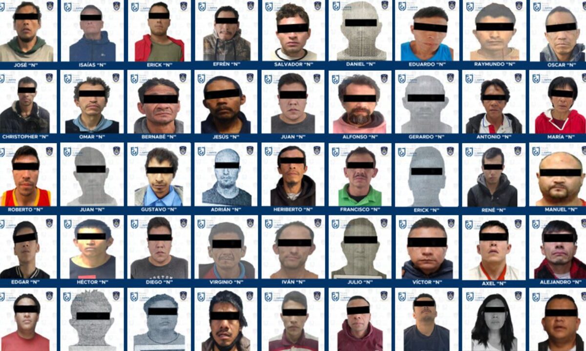 La FGJCDMX informó que las 58 personas detenidas por robo quedaron a disposición de los jueces de control.