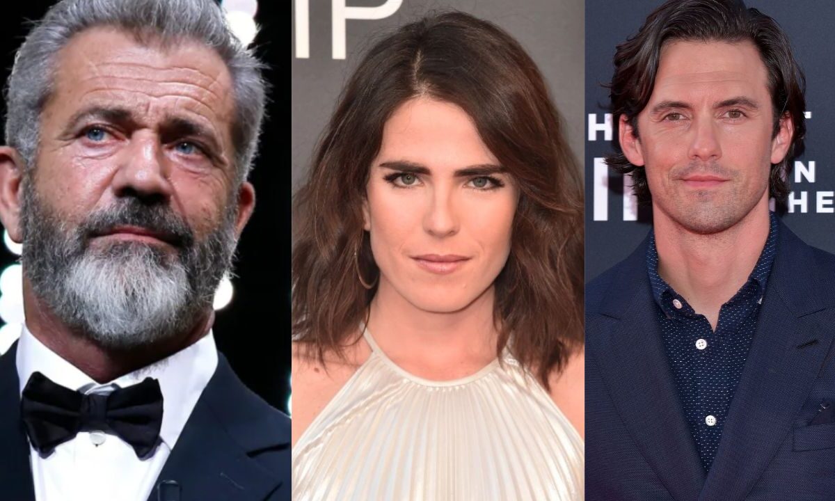 Mel Gibson (izquierda), Karla Souza (centro) y Milo Ventimiglia (derecha)