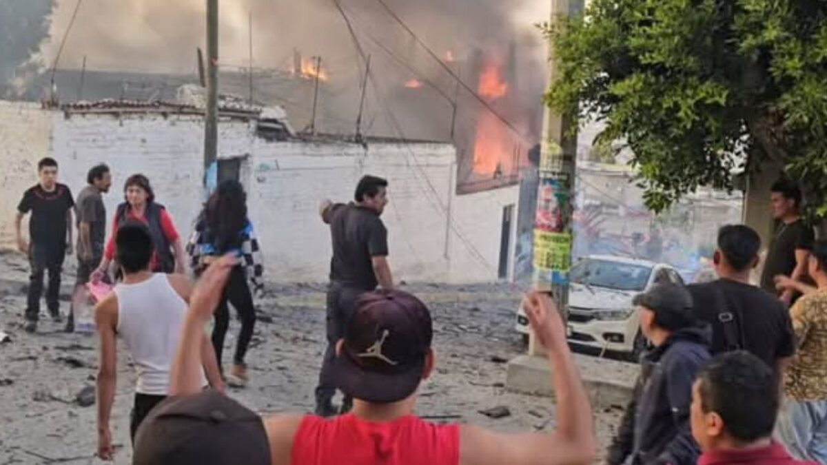 Explosión de un taller de pirotecnia en la calle Sor Juana Inés de la Cruz, de la colonia San Pablo Tlaixpan, Chimalhuacán