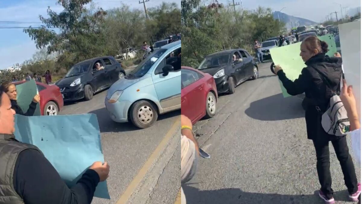 Inconformes bloquearon calles de la capital y el acceso a San Pedro Garza García, Nuevo León.