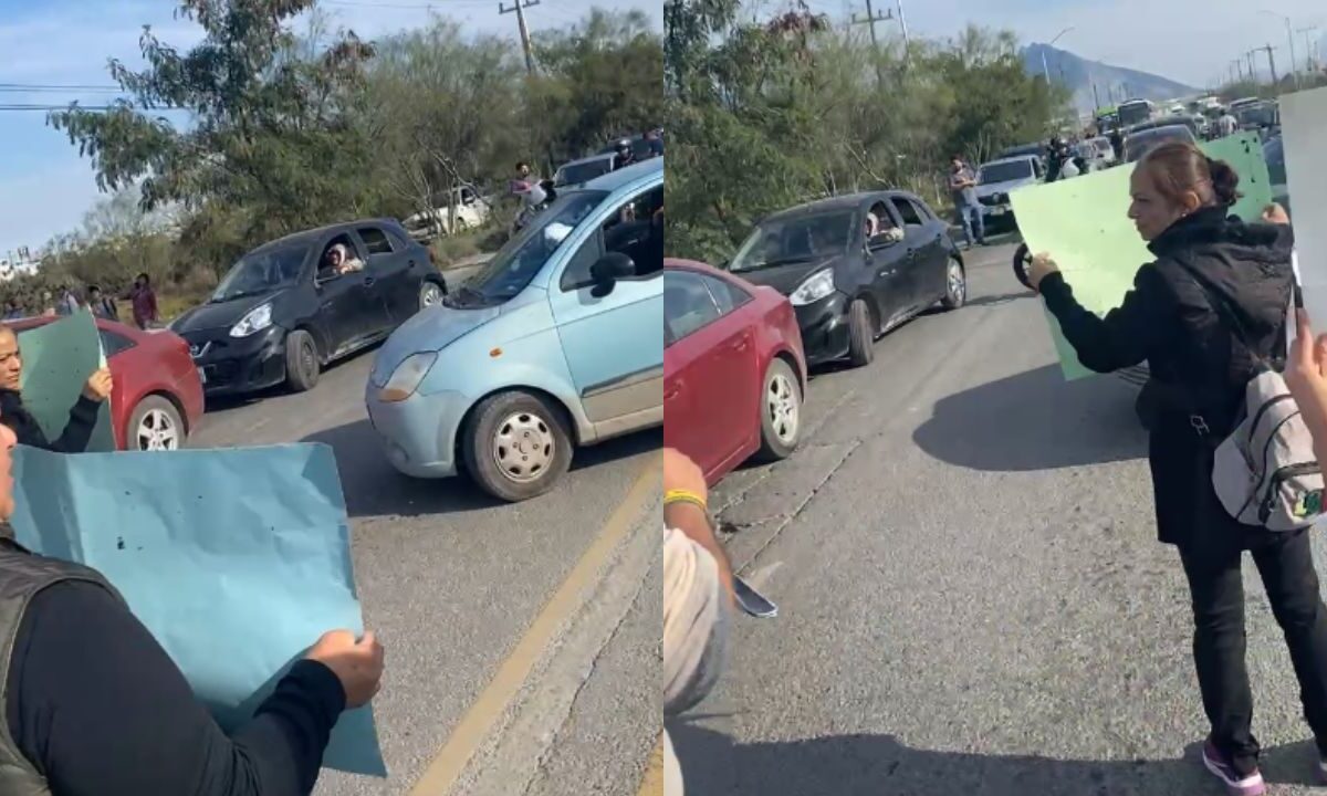 Inconformes bloquearon calles de la capital y el acceso a San Pedro Garza García, Nuevo León.