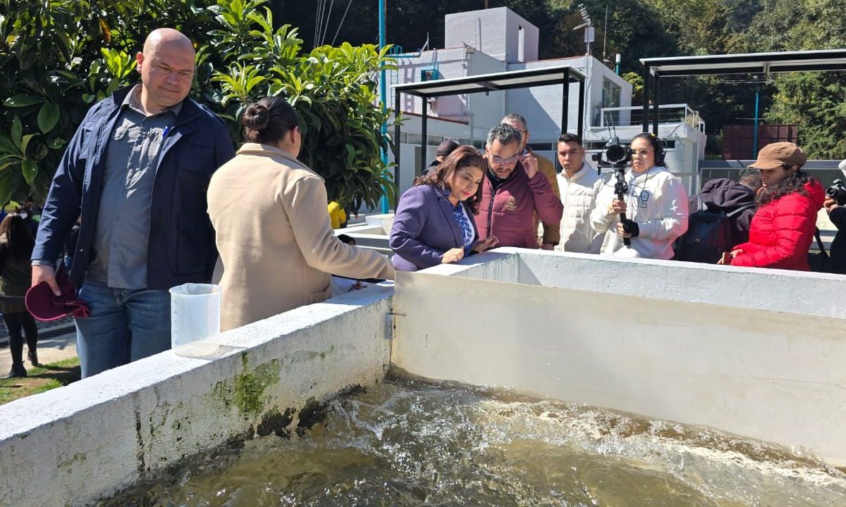 Clara Brugada encabezó la presentación de la rehabilitación de la Planta Potabilizadora Río Magdalena 1.